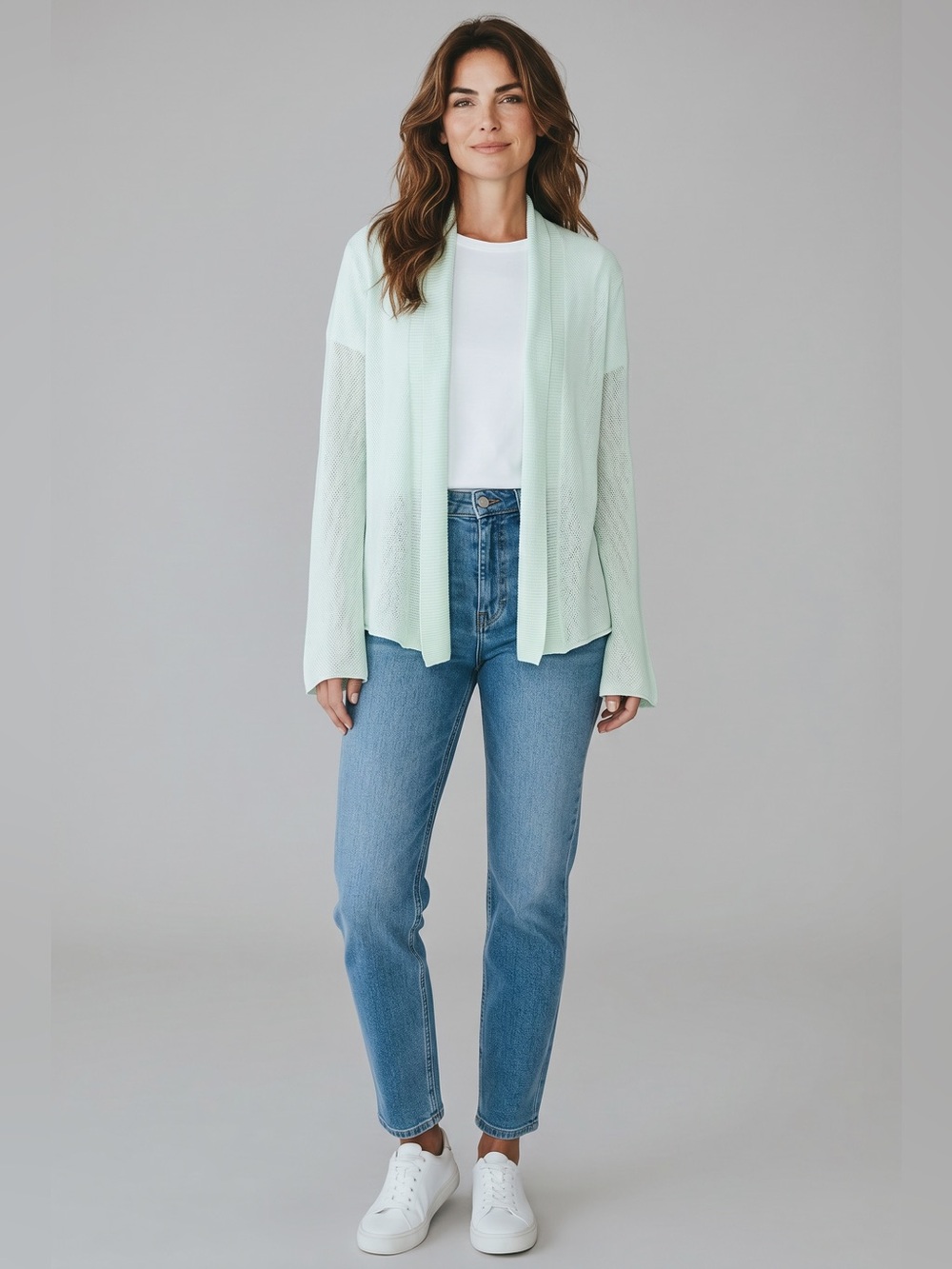 Wooden Ships Paola Buendia Open Front Cardigan // Blue // M/L